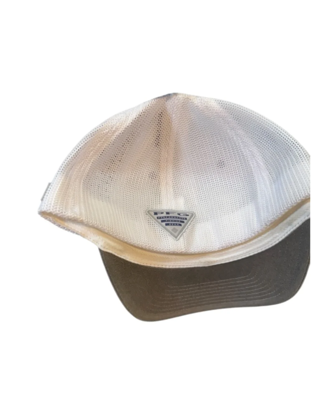 Men's Columbia PFG Mesh Ball Cap Hat Gray White One Size
